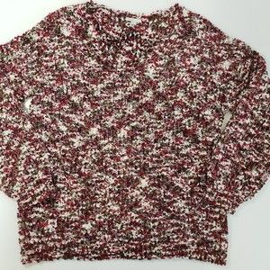CATO Est. 1946 Soft V-Neck Sweater (Burgundy, Olive, and White), Size XL